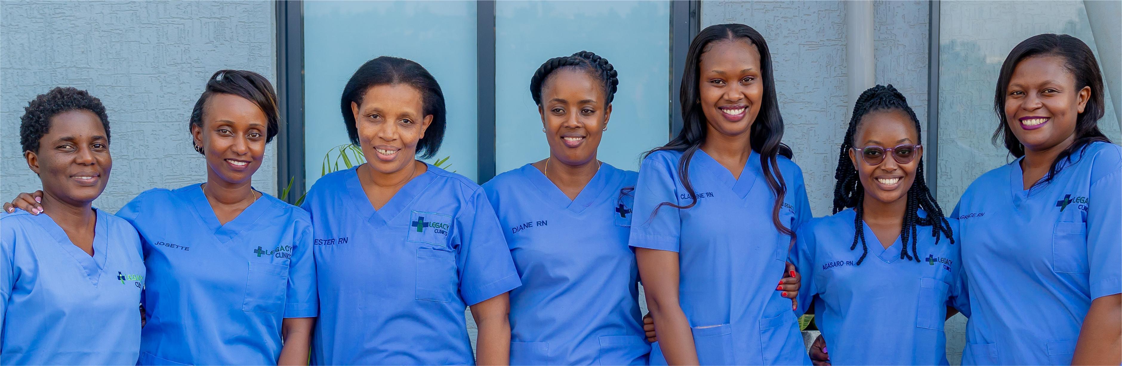 A dedicated team of nurses at Legacy Clinics, united in compassion and care.